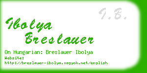 ibolya breslauer business card